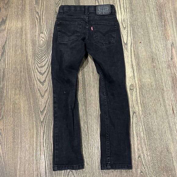 Levi's Big Boys 510 Skinny-Fit 365 Performance Jeans Mid Rise Denim Black Size 8 - Picture 7 of 10